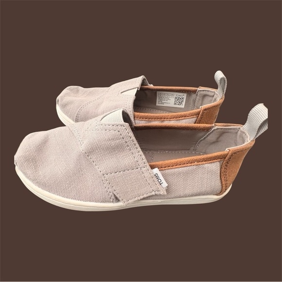 TOMS Alpargata Grey Woven Toddler Shoe Toddler Size 10 - Picture 2 of 9